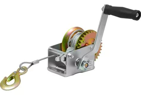 Malacate Winch Con Manivela Kg Cable Acero M Mercadolibre