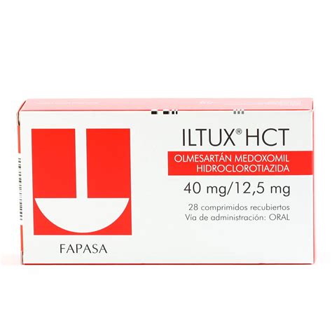 Iltux Hct Olmesart N Medoxomil Hidroclorotiazida Mg Mg Caja