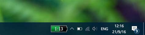 Menampilkan sisa baterai dalam persen di Windows 10 (BatteryBar)