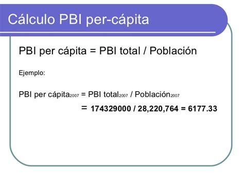 Como Se Calcula El Pib Per Capita Formula Printable Templates Free