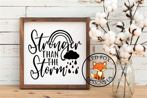 Stronger Than The Storm Svg Png Dxf