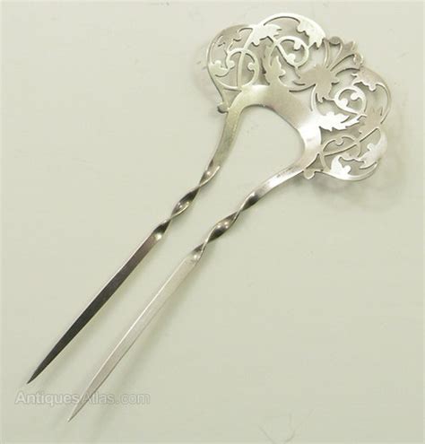 Antiques Atlas Fine Edwardian Silver Hair Comb 1903 As273a298