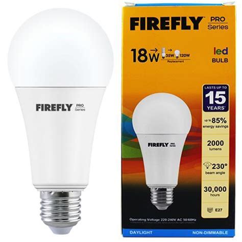 Firefly Light Emitting Diode Led Bulb Pro Series 18 Watts Daylight