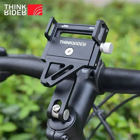 Thinkrider Mtb Phone Mount Stand Bicycle Holder Rotatable Aluminum