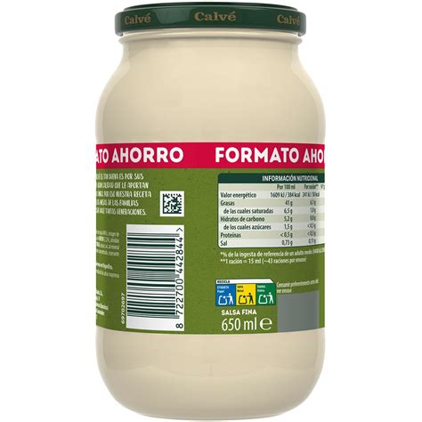 Mayonesa Sabor Casero Formato Ahorro Frasco 650 Ml CALVE