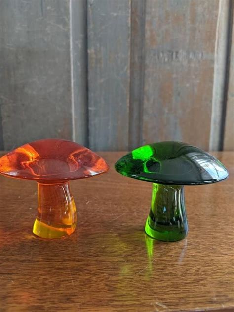 Vintage Viking Glass Mushroom You Choose Etsy Viking Glass Glass