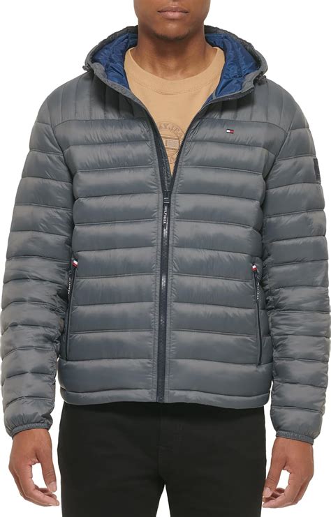 Tommy Hilfiger Mens Water Resistant Ultra Loft Filled Hooded Puffer