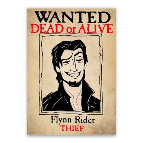 Flynn Rider Wanted Dead Or Alive Poster A Shop Today Get It