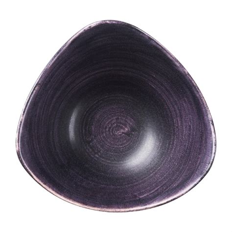 Churchill Stonecast Patina Deep Purple Triangle Bowl Mm Pack