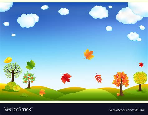 Cartoon fall scenery - dontalking