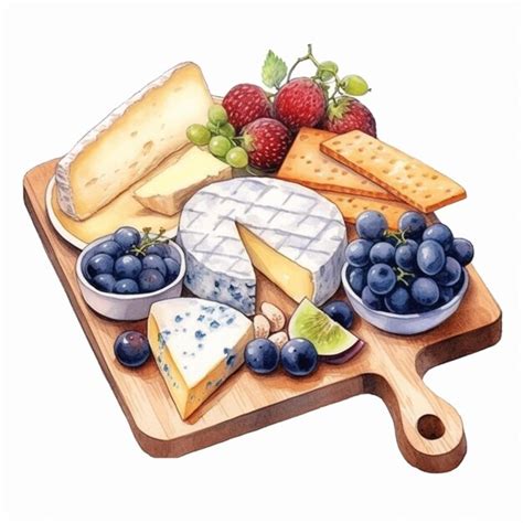 Il Existe De Nombreux Types Différents De Fromages Et De Fruits Sur