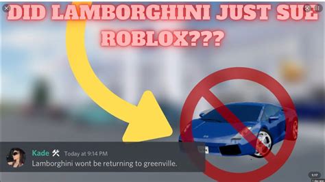 LAMBORGHINI SUED ROBLOX NO MORE LAMBORGHINI IN ROBLOX YouTube