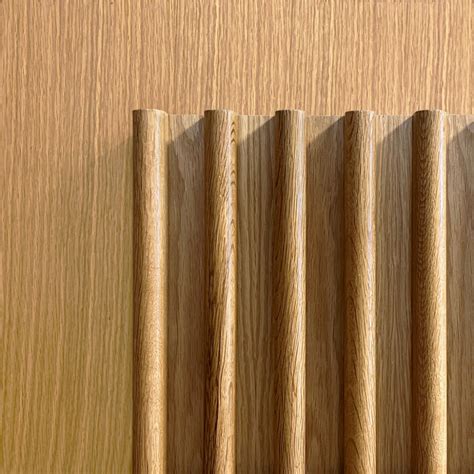 Torus Rounded Slat Wood Wall Panel In White Oak Premium Oil Finish