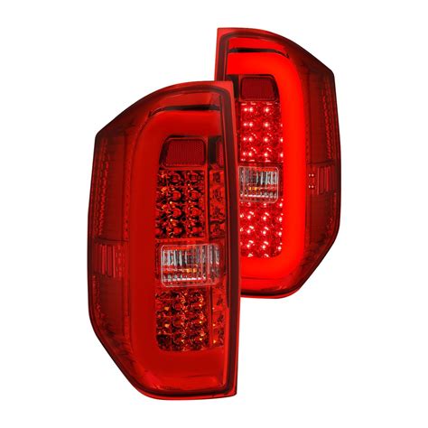 Lumen 88 1001486 Chrome Red C Shape Fiber Optic LED Tail Lights