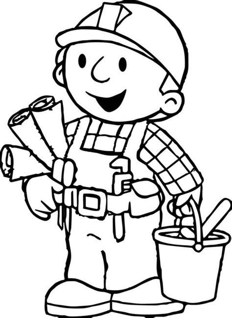 Smile Bob The Builder Coloring Pages Bob The Builder Is A Stop