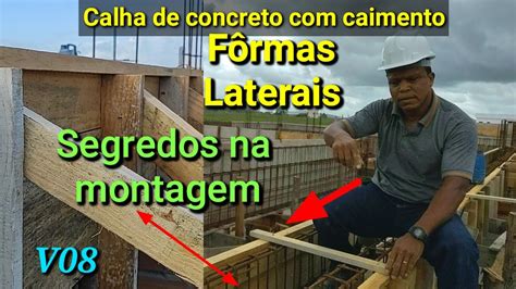 Calha De Concreto Caimento Como Fazer O Fechamento Das Vigas