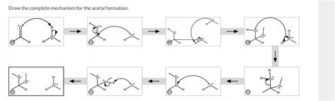 Solved Draw The Complete Mechanism For The Acetal Chegg