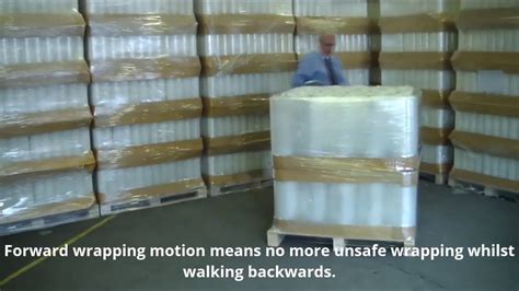 Pre Tensioning Hand Pallet Wrap Dispenser Youtube