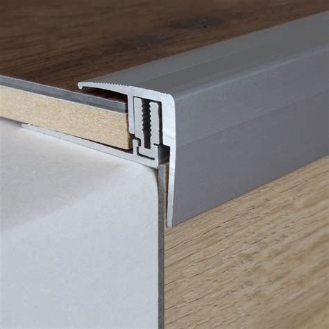 Nez de marche sol stratifié parquet cornière aluminium anodisé Flex