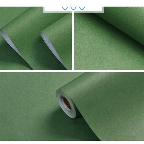 Dark Green Contact Paper Pure Green Wallpaper Vinyl Adhesive Waterproof