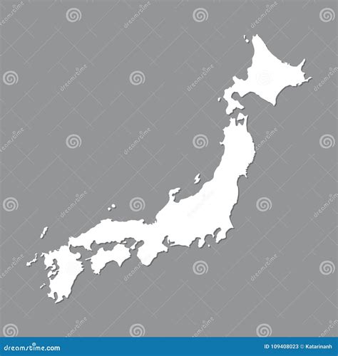 Blank Map Of Japan High Detailed Vector Map Japan Map Of Japan On