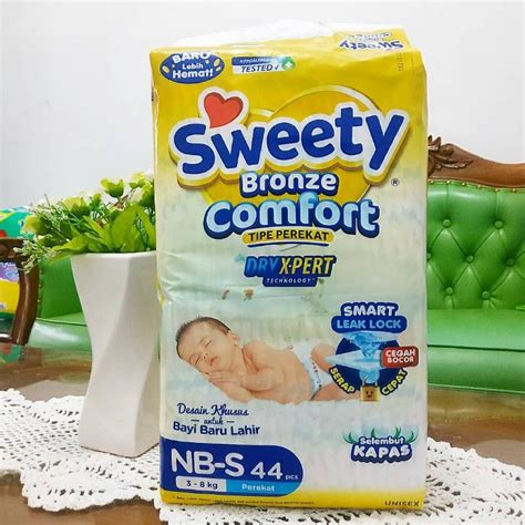 GRATIS ONGKIR Popok Bayi Baru Lahir SWEETY BRONZE New Born S Isi 44