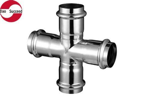 Sus L Press Fittings Equal Cross Stainless Steel V Profile For