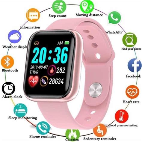 Relogio Inteligente Smartwatch D20 Bluetooth Rosa Mercado Livre