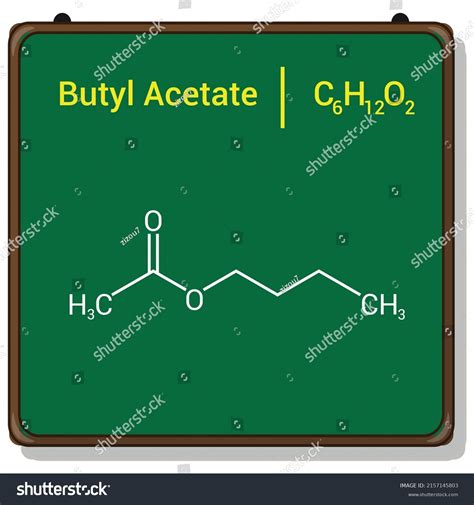 chemical structure of Butyl acetate (C6H12O2) - Royalty Free Stock ...