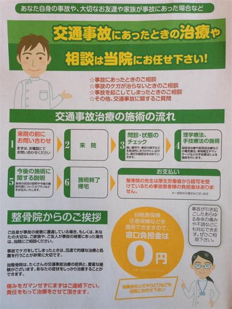 交通事故 一宮市の接骨院しろはた接骨院は交通事故治療。o脚矯正産後骨盤矯正も行っております