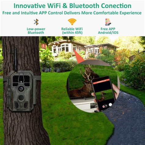 Garde PRO E8 32MP HD Wifi Bluetooth Black Flash Trail Camera