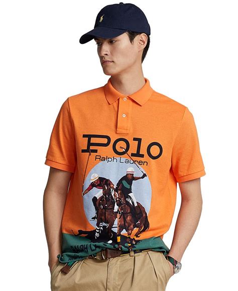 Polo Ralph Lauren Mens Classic Fit Mesh Graphic Polo Shirt Macys