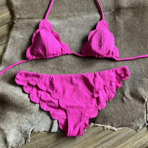 Marysia Swim Swim Marysia Hot Pink Antibes Scalloped Broadway