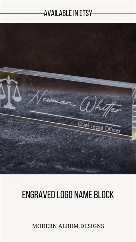 Engraved Logo Name Block