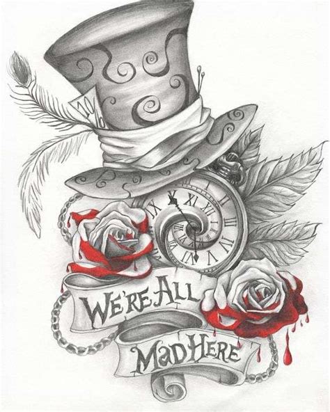 Were All Mad Here Tattoo Font