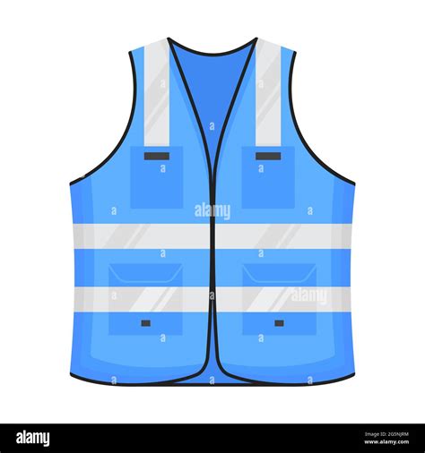 Safety Reflective Vest Icon Sign Flat Style Design Vector Illustration