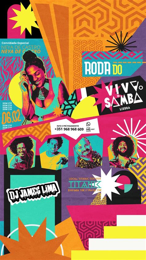 Viva O Samba Lisboa Social Media On Behance Graphic Design Lessons Graphic Design Fun Web