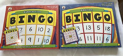 Carson Dellosa Subtraction Addition Bingo Games NEW EBay