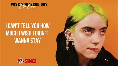 Wish You Were Gay Billie Eilish Lyrics Youtube