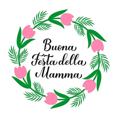 Buona Festa Della Mamma Calligraphy Hand Lettering Happy Mothers Day