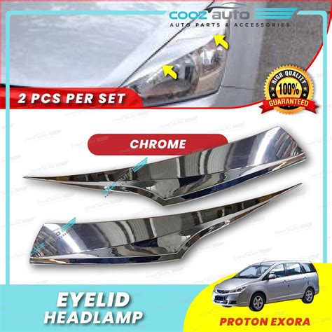 Proton Exora Headlamp Lid Cover Eyebrow Eyelid Lip Carbon Black