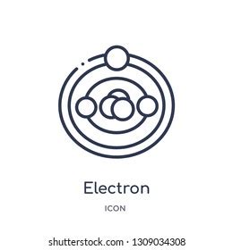 electron icon science outline collection thin stock vector royalty