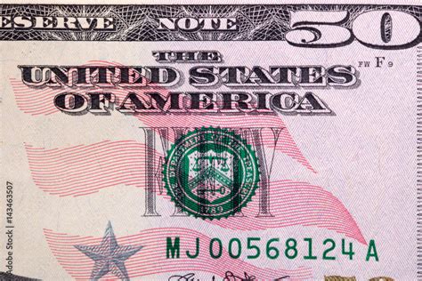 50 dollar bill detail close up Stock Photo | Adobe Stock