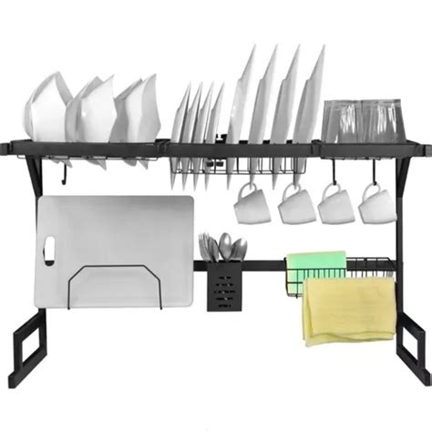 Escurridor De Trastes Organizador Cocina Color Negro Mercadolibre