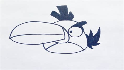 Como dibujar a angry birds pájaro bumerang how to draw angry birds