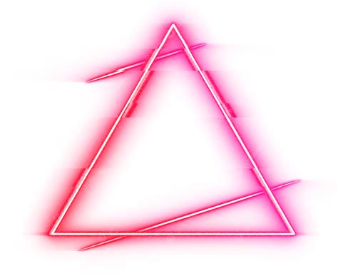 Línea De Luz De Triángulo De Borde De Neón Rosa Rojo Png Neón Borde De Neón Borde Png Y Psd