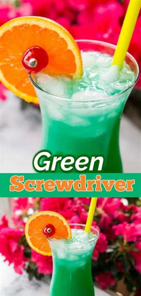 Green Screwdriver Cocktail Drink The Kitchen Magpie