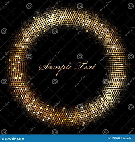 Frame with gold sparkles stock vector. Illustration of bright - 31272002