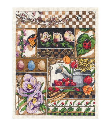 Spring Montage Counted Cross Stitch Kit 11x14 14 Count Joann