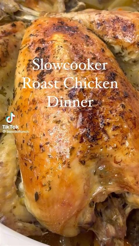 Slow cooker roast chicken | Roast chicken dinner, Slow cooker roast, Recipes